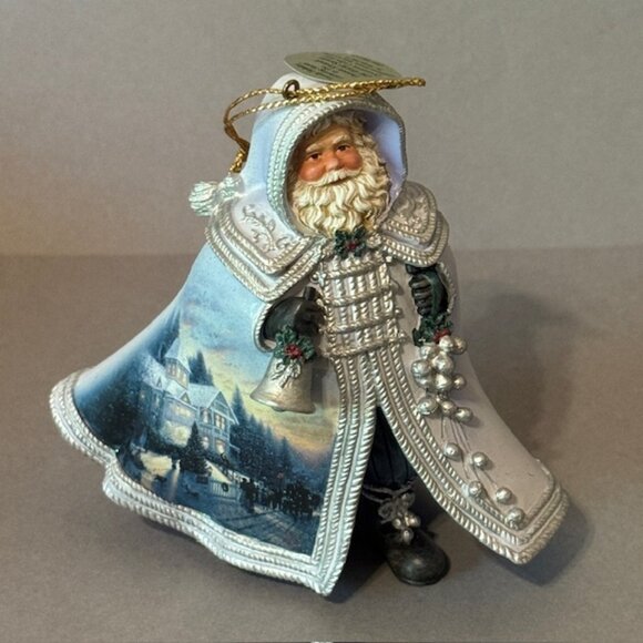 Vintage Thomas Kinkade Christmas Ornament Ashton Drake Old World Santa Gathering - Picture 1 of 3
